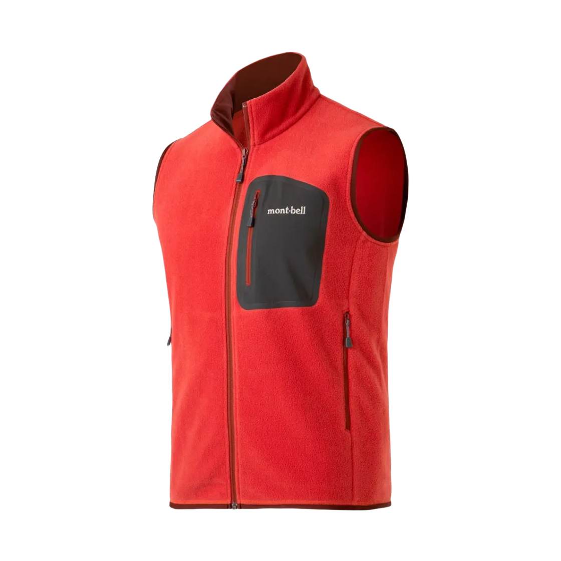 1106603 Montbell Climaplus100 Zip Vest Red