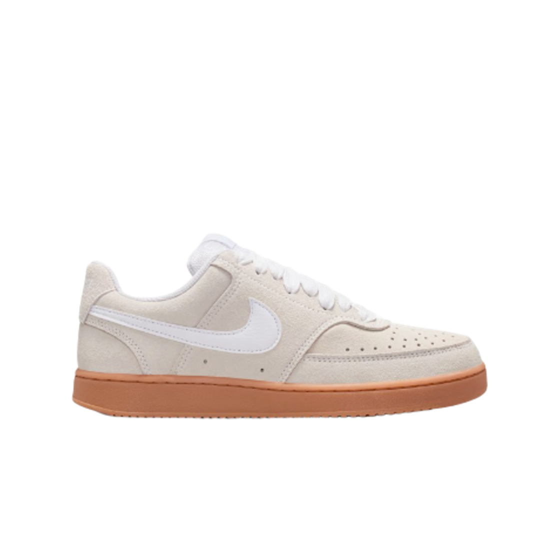 (W) 나이키 코트 비전 로우 화이트 검 미디움 브라운((W) Nike Court Vision Low White Gum Medium Brown) - 1
