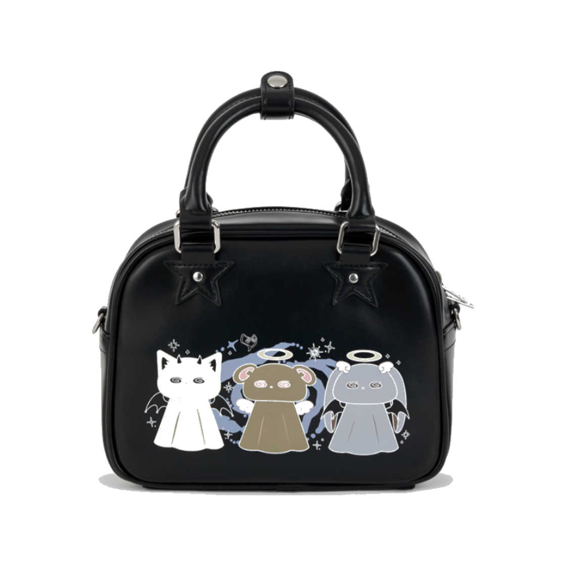 SFWBA2503 SUNLIT Graphic Tote Cross Bag Black