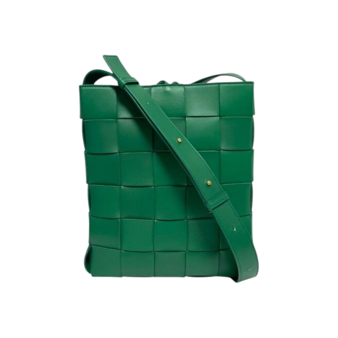 ITBGFEDFEEL3 Bottega Veneta Green Intrecciato Cassette Messenger Bag H00084