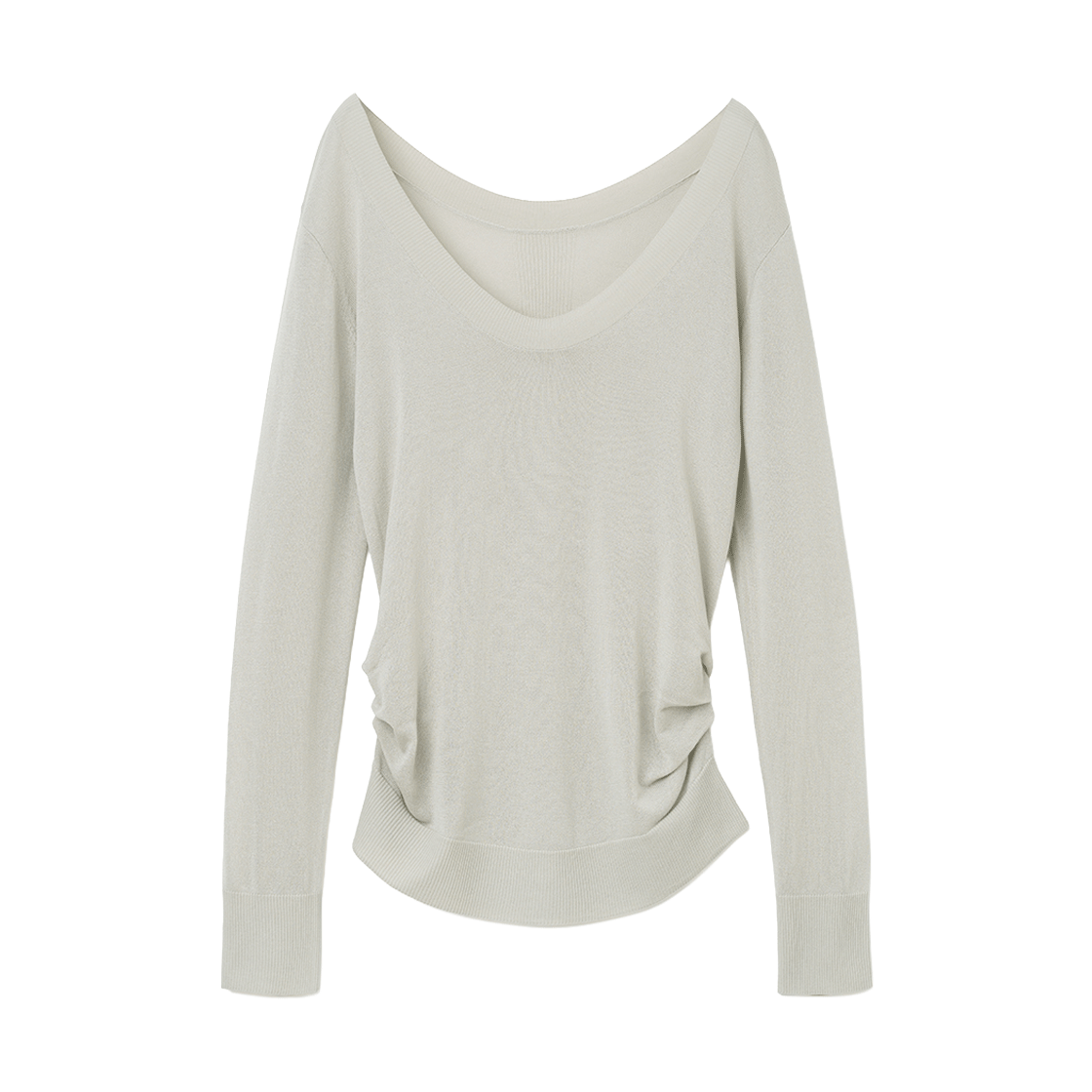 MW273BEG MILLO WOMEN Sheer Loose Fit Knit Beige