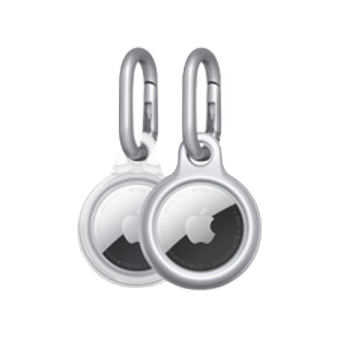 애플 테크21 이보팝 케이스 포 에어태그 2개 팩 실버 투명(Apple Tech21 EvoPop Case for AirTag 2 Pack Silver Transparent) - 1