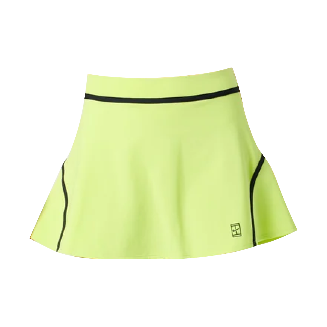 II3625-736 (W) Nike Court Advantage Dri-Fit High Waisted Tennis Skirt Light Lemon Twist Black - Asia