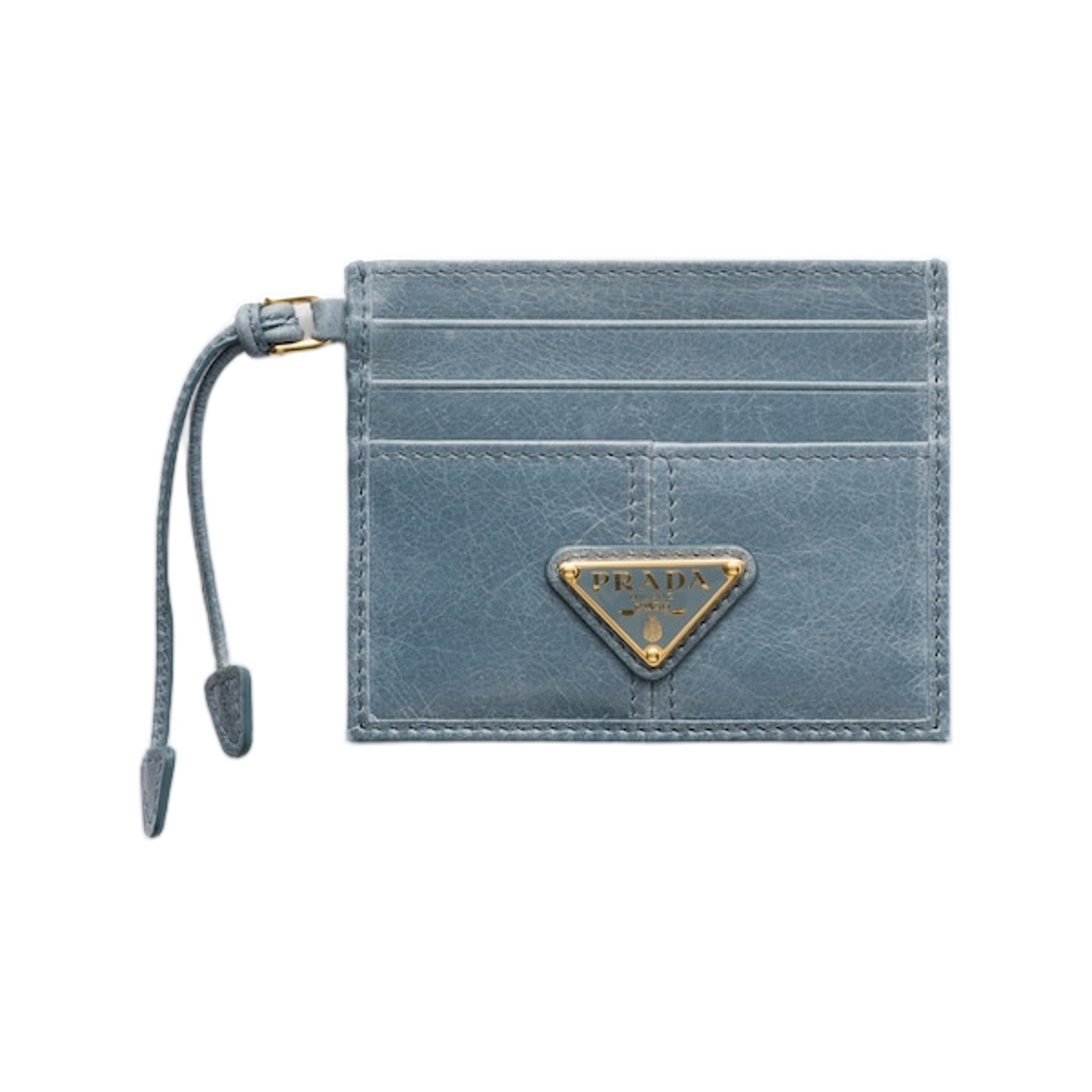 프라다 레더 카드 홀더 에비에이터 블루(Prada Leather Card Holder Aviator Blue) - 1