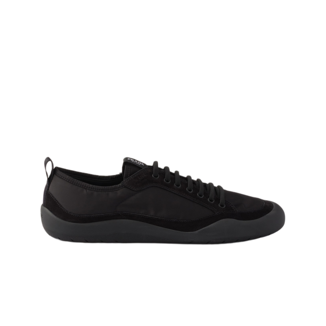 2EE469-D7C-F0002 Prada Speedrock Re-Nylon and Suede Sneakers Black