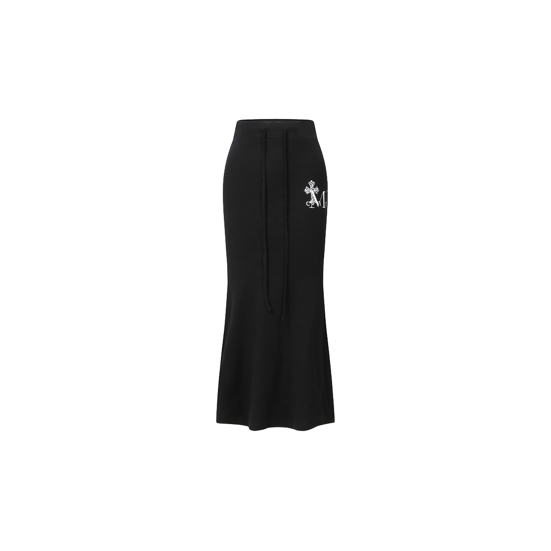 P0000BJA MUCENT Sahara Leopard Cross Long Skirt (2Color) Black - Leopard White