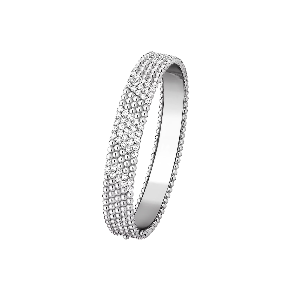 VCARPFYG00 Van Cleef & Arpels Perlee Diamonds Bracelet 5 Rows Medium Model 18K White Gold Diamond