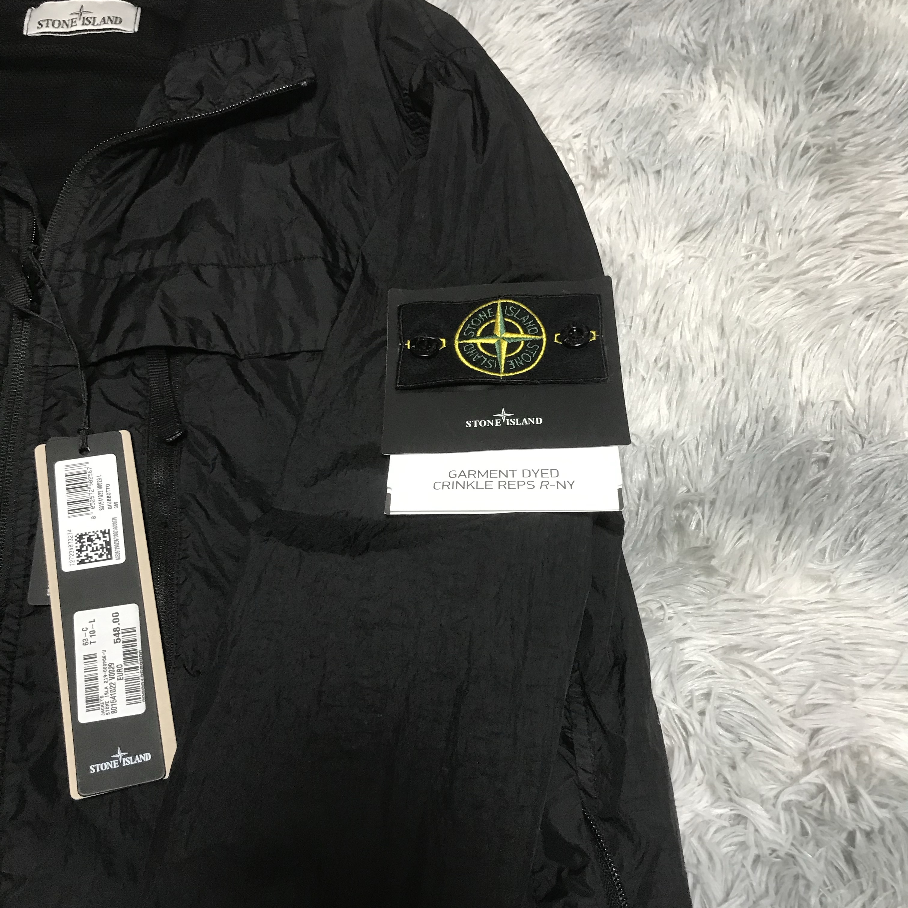 Stone Island 41022 Garment Dyed Crinkle Reps R-Ny Blouson Black - 24SS 착용 스타일 - 2