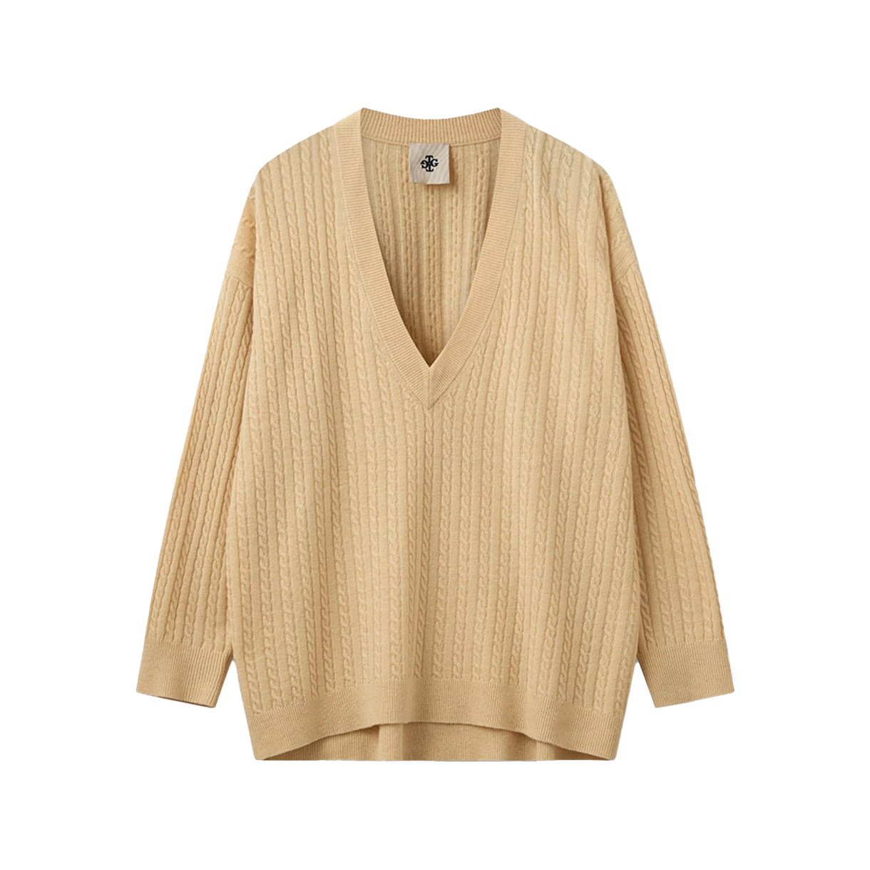 KW4DKNPTG18LY The Garment Women Como Oversized V-Neck Banana Milk - 24FW