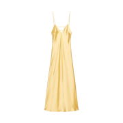 Zara Satin Midi Dress Yellow