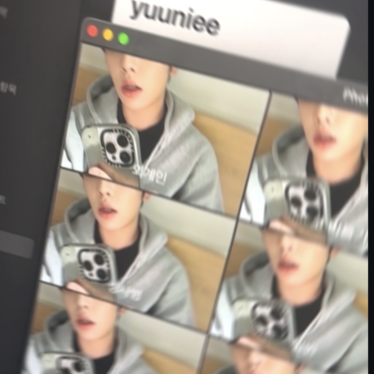 Casetify x Matin Kim iPhone Signature Magsafe Mirror Case Silver 착용 스타일
