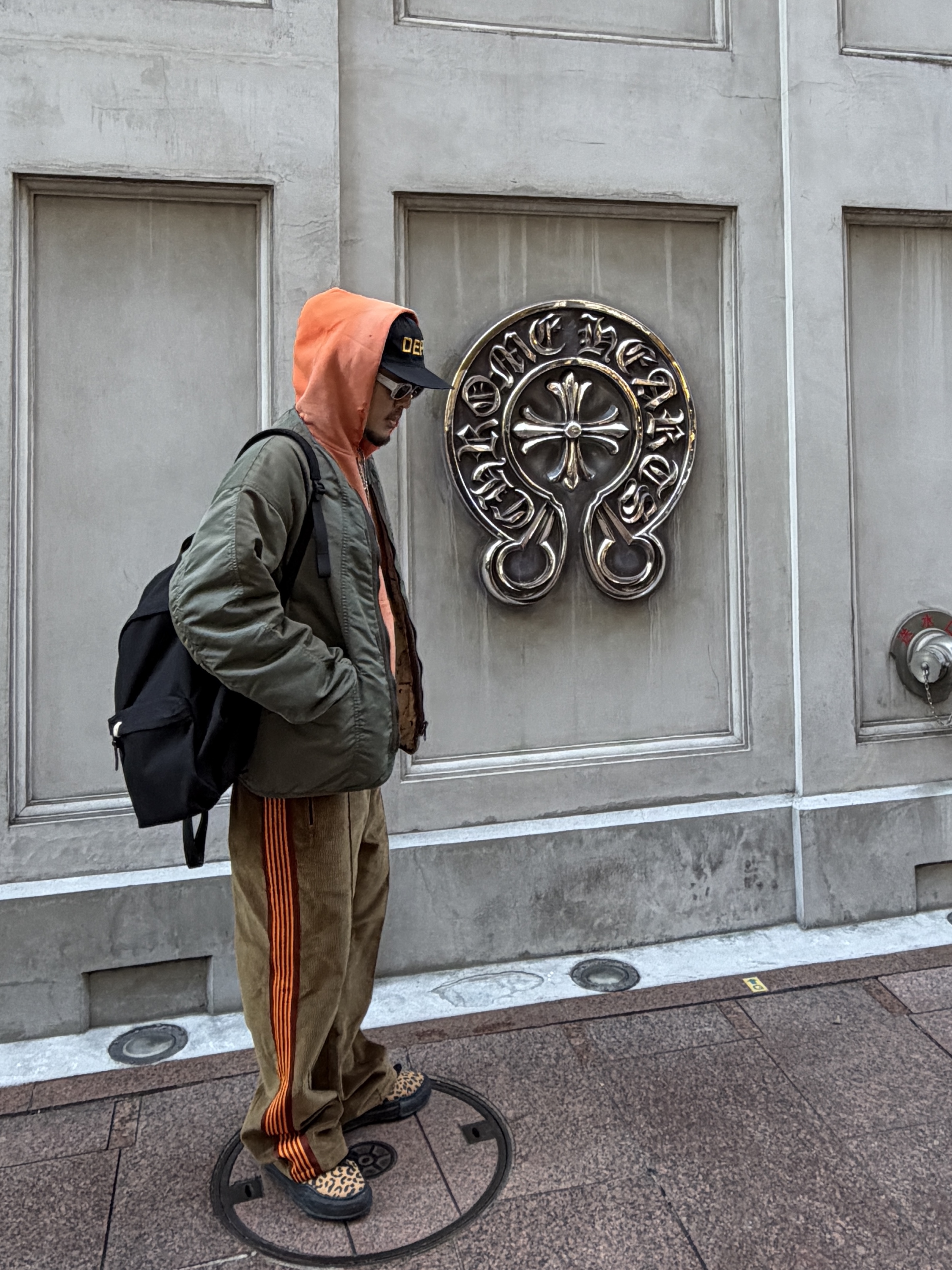 Saint Mxxxxxx x Berberjin Double Face Hoodie Saint Orange - 25FW, Visvim Iris Liner Jacket Olive - 23SS 착용 스타일 - 2