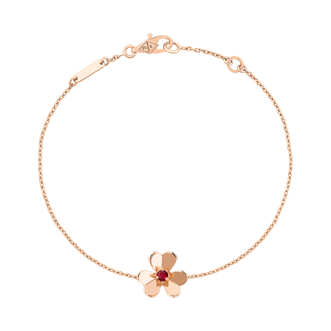 반 클리프 & 아펠 프리볼 브레이슬릿 미니 모델 18K 로즈 골드 루비(Van Cleef & Arpels Frivole Bracelet Mini Model 18K Rose Gold Ruby)