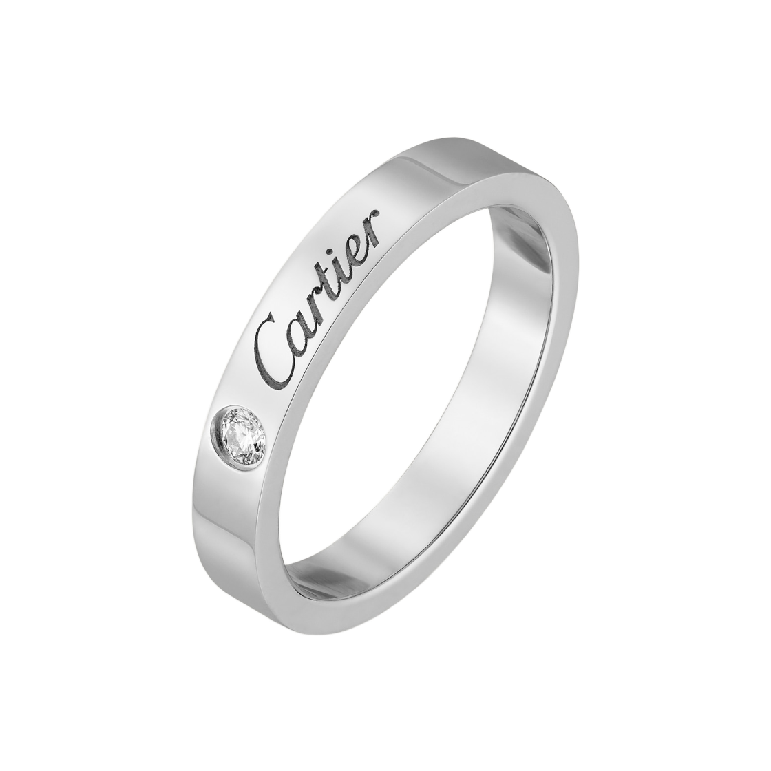 까르띠에 C 드 까르띠에 웨딩 밴드 플래티넘 다이아몬드(Cartier C De Cartier Wedding Band Platinum Diamond)