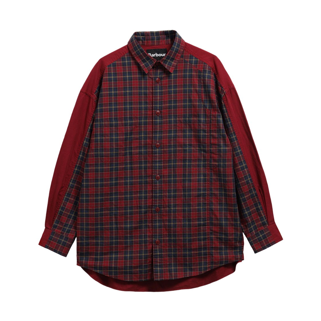 바버 x 펑첸왕 스플릿 포켓 롱슬리브 타탄 셔츠 카디널 타탄(Barbour x Feng Chen Wang Split Pocket Long Sleeved Tartan Shirt Cardinal Tartan) - 1