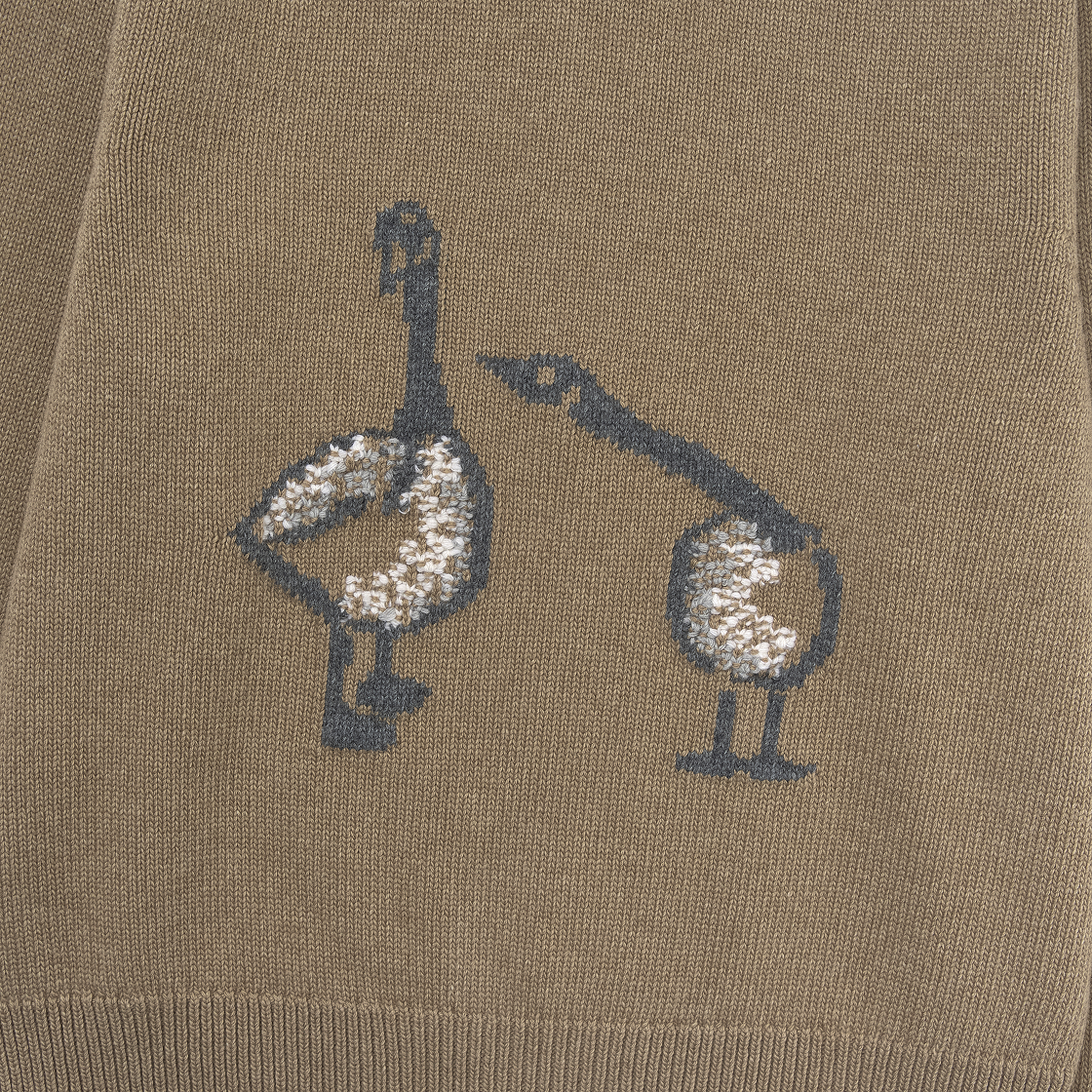 톰브라운 기스 인타르시아 메리노 울 목 넥 풀오버 미디움 브라운(Thom Browne Geese Intarsia Mernio Wool Mock Neck Pullover Medium Brown) - 4