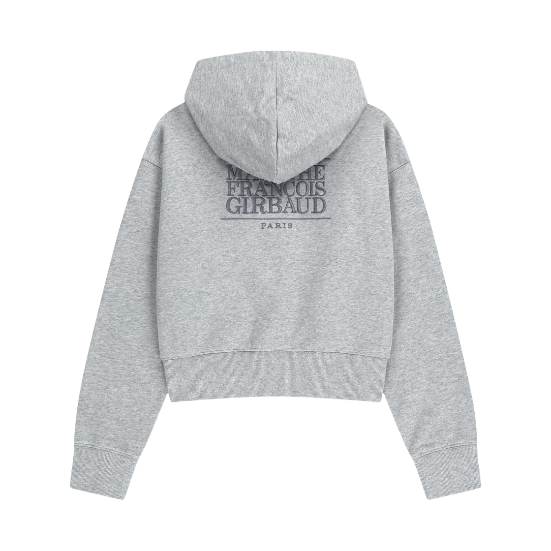 (W) 마리떼 프랑소와 저버 백 클래식 로고 크롭 후드 집업 헤더 그레이((W) Marithe Francois Girbaud Back Classic Logo Crop Hoodie Zip Up Heather Gray) - 2
