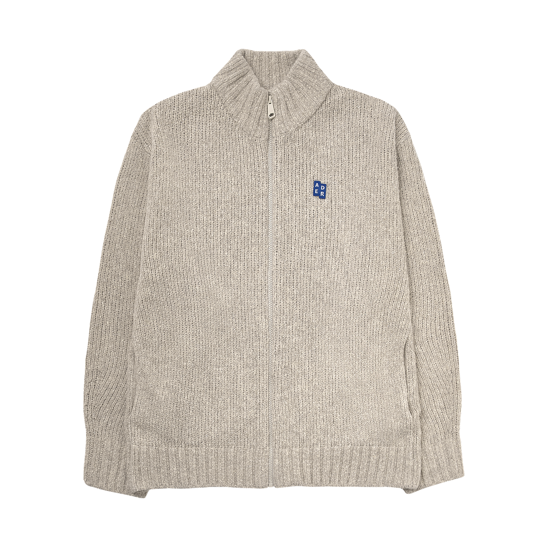 아더에러 시그니피컨트 TRS/BL 태그 니트 집업 01 오트밀(Ader Error Sig; TRS/BL Tag Knit Zip-Up 01 Oatmeal)