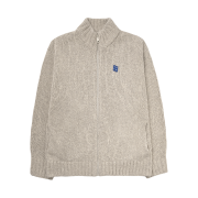 Ader Error Sig; TRS/BL Tag Knit Zip-Up 01 Oatmeal