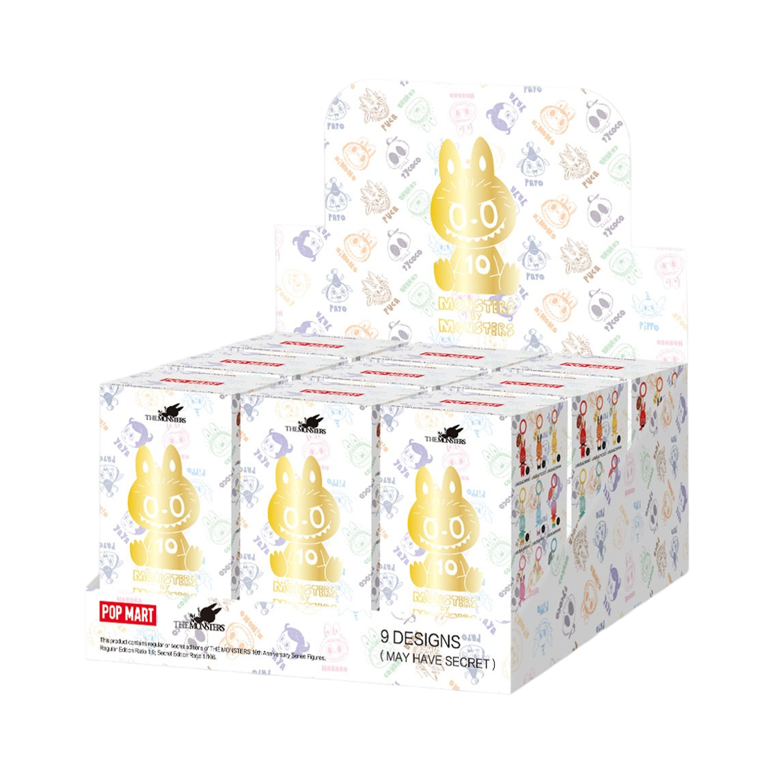 팝마트 더 몬스터즈 10주년 시리즈 피규어 미개봉 랜덤박스 (9개입)(Pop Mart The Monsters 10th Anniversary Series Figures Sealed Case (9 Blind Boxes)) - 1
