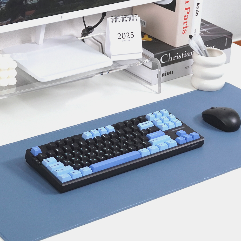 긱스타 GKG87AQ 유무선 기계식 키보드 텐키리스 가스켓 리니어 게이밍 사무용 아쿠아축(Geekstar GKG87AQ Wireless Gasket TKL Keyboard Aqua Linear Switch) - 4