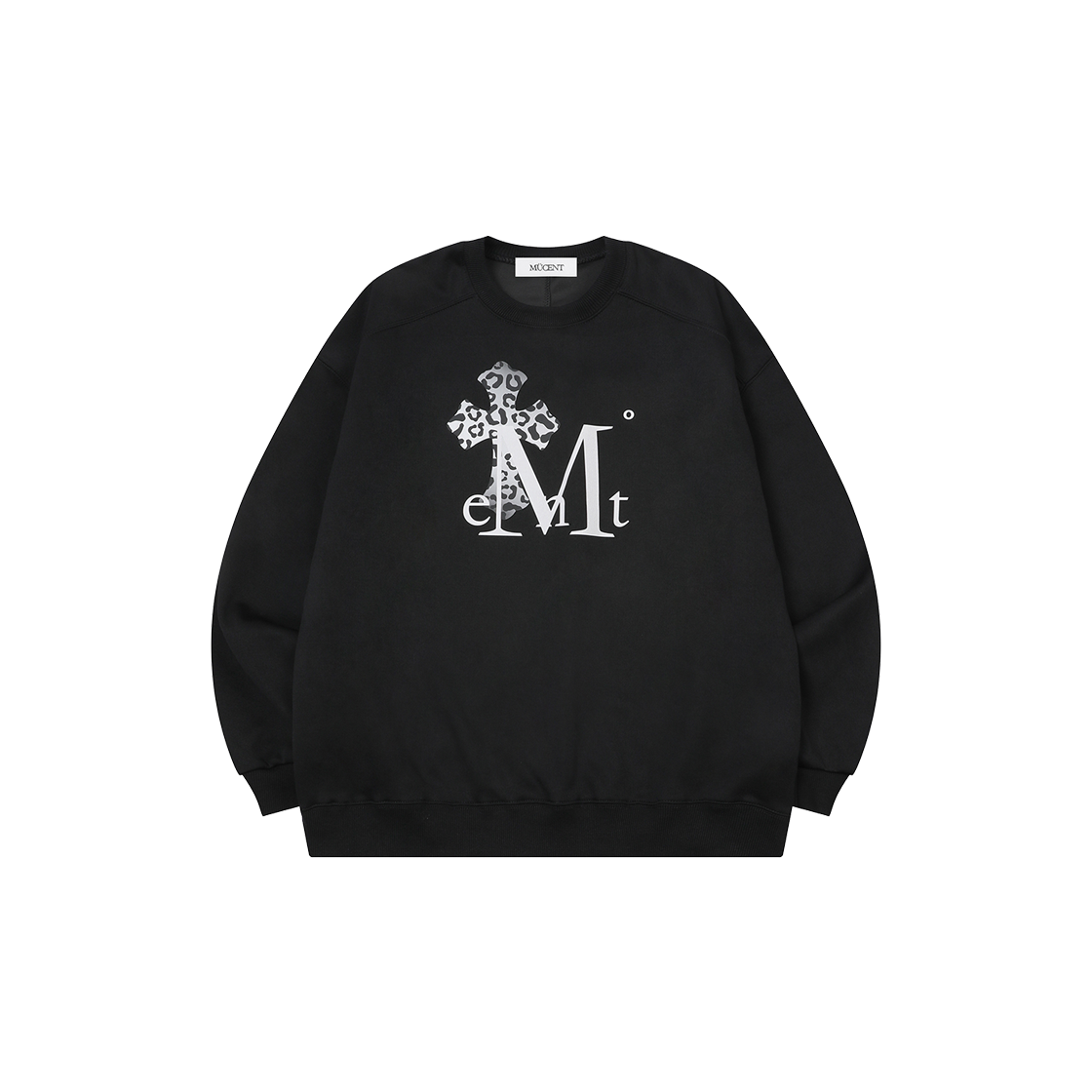 무센트 사하라 그라데이션 호피 십자가 맨투맨 남녀공용 (2컬러) 블랙 - 호피 그레이(MUCENT Sahara Gradation Leopard Cross MTM Unisex (2Color) Black - Leopard Gray) - 1