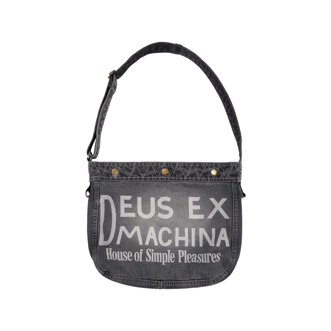D261UBG220221 [6% 적립] Deus Ex Machina Denim Newsboy Bag Black Indigo