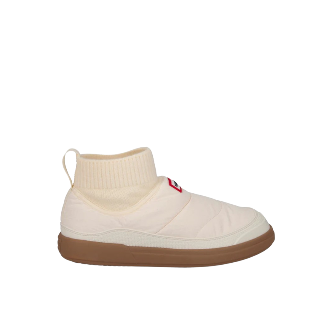 (W) 헌터 인 아웃 푸퍼 니트 커프 부츠 쉐이디드 화이트 검((W) Hunter In Out Puffer Knitted Cuff Boot Shaded White Gum) - 1