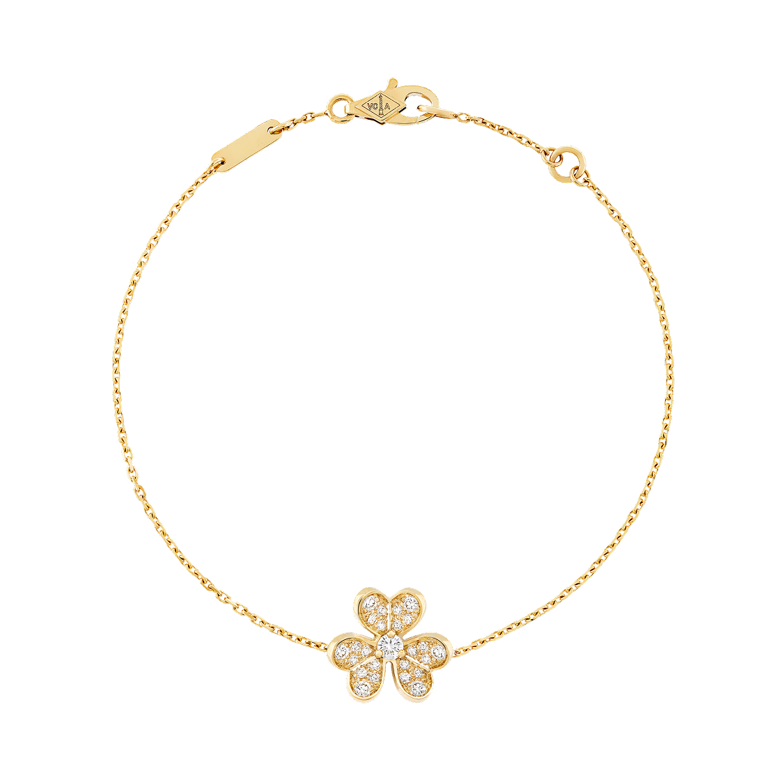 VCARP24100 Van Cleef & Arpels Frivole Bracelet Mini Model 18K Yellow Gold Diamond