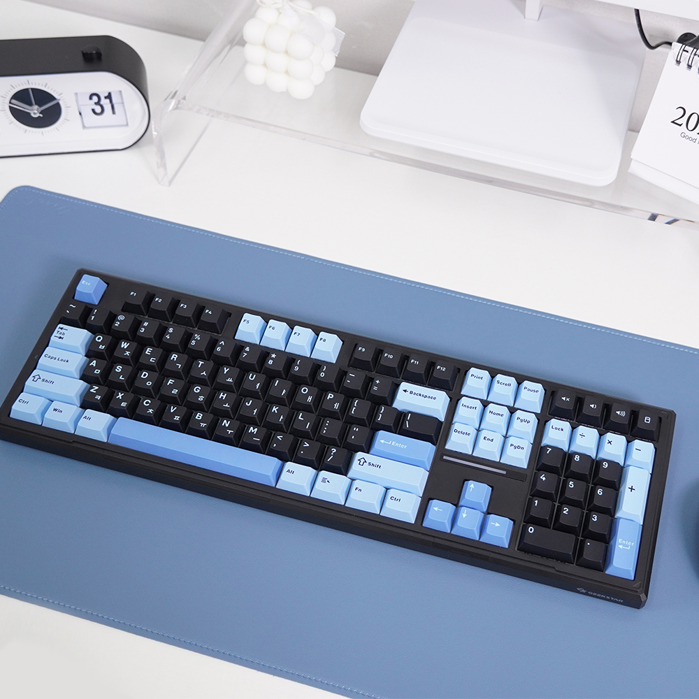 긱스타 GKG108SS 유무선 기계식 키보드 풀배열 리니어 게이밍 사무용 저소음 바다소금축(Geekstar GKG108SS Wireless Gasket Full-size Keyboard Silent Sea Salt) - 4