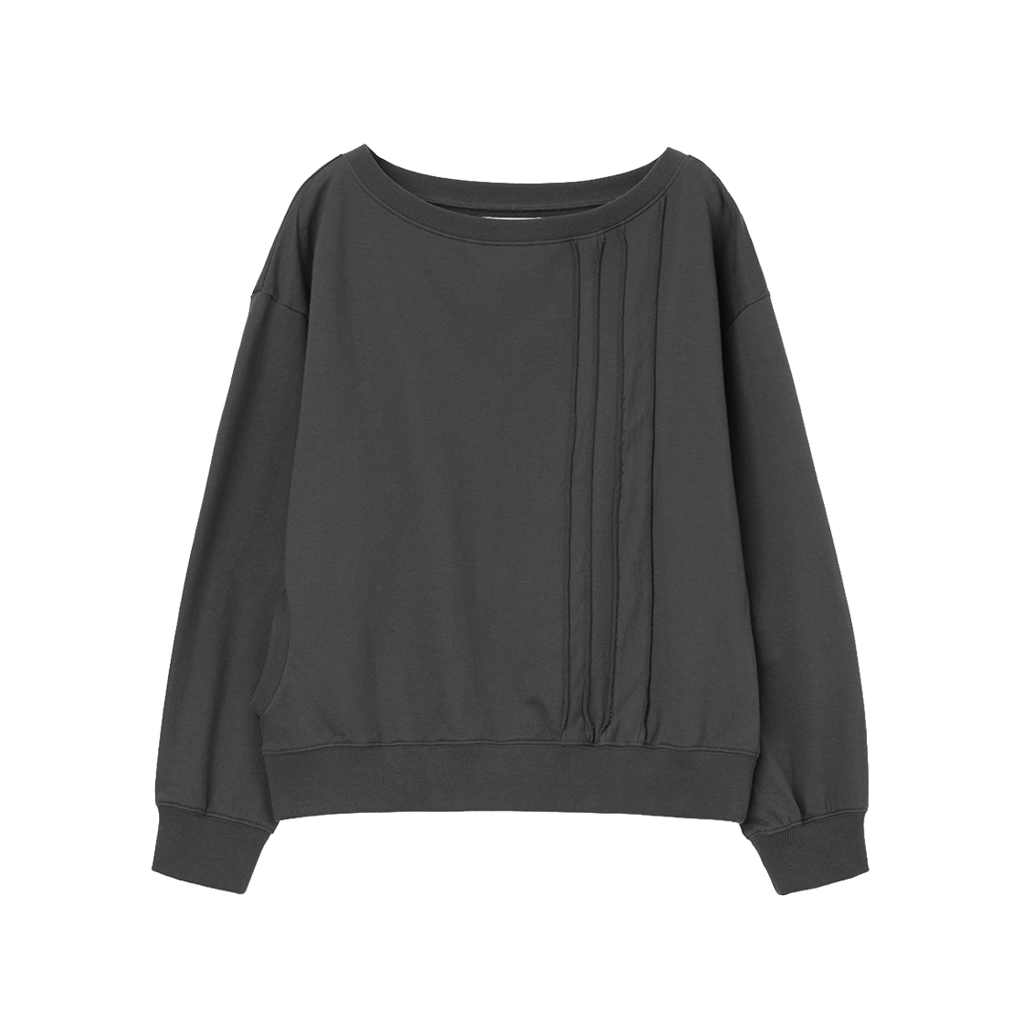 MW281CHA MILLO WOMEN Cut Out Vintage Sweatshirt Charcoal