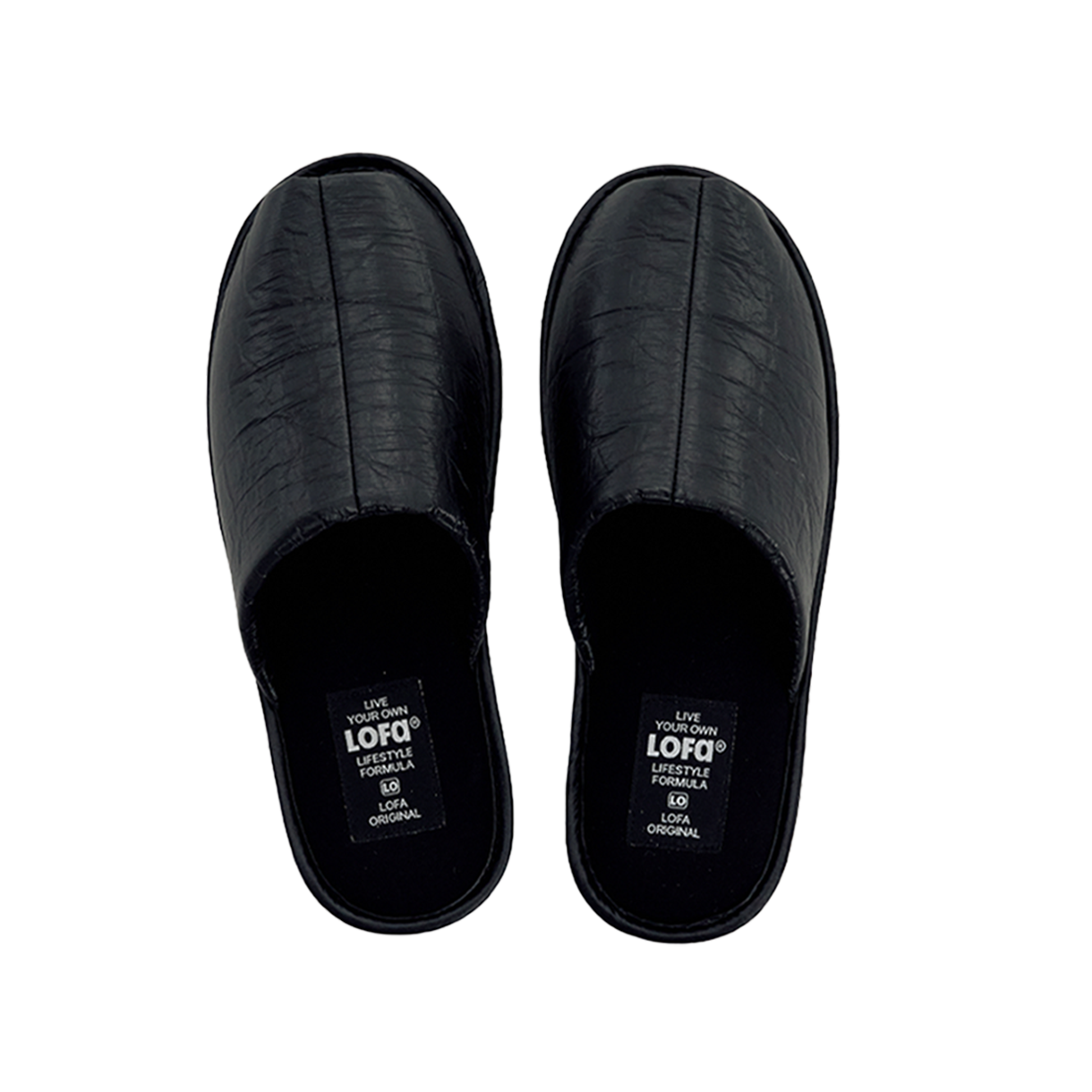 3455349 [3% 적립] LOFA SEOUL LOFA ORIGINAL Black Open-Toe Home Slippers (2 Sizes) Gift SET