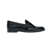(W) Zara Soft Gathered Loafer Black