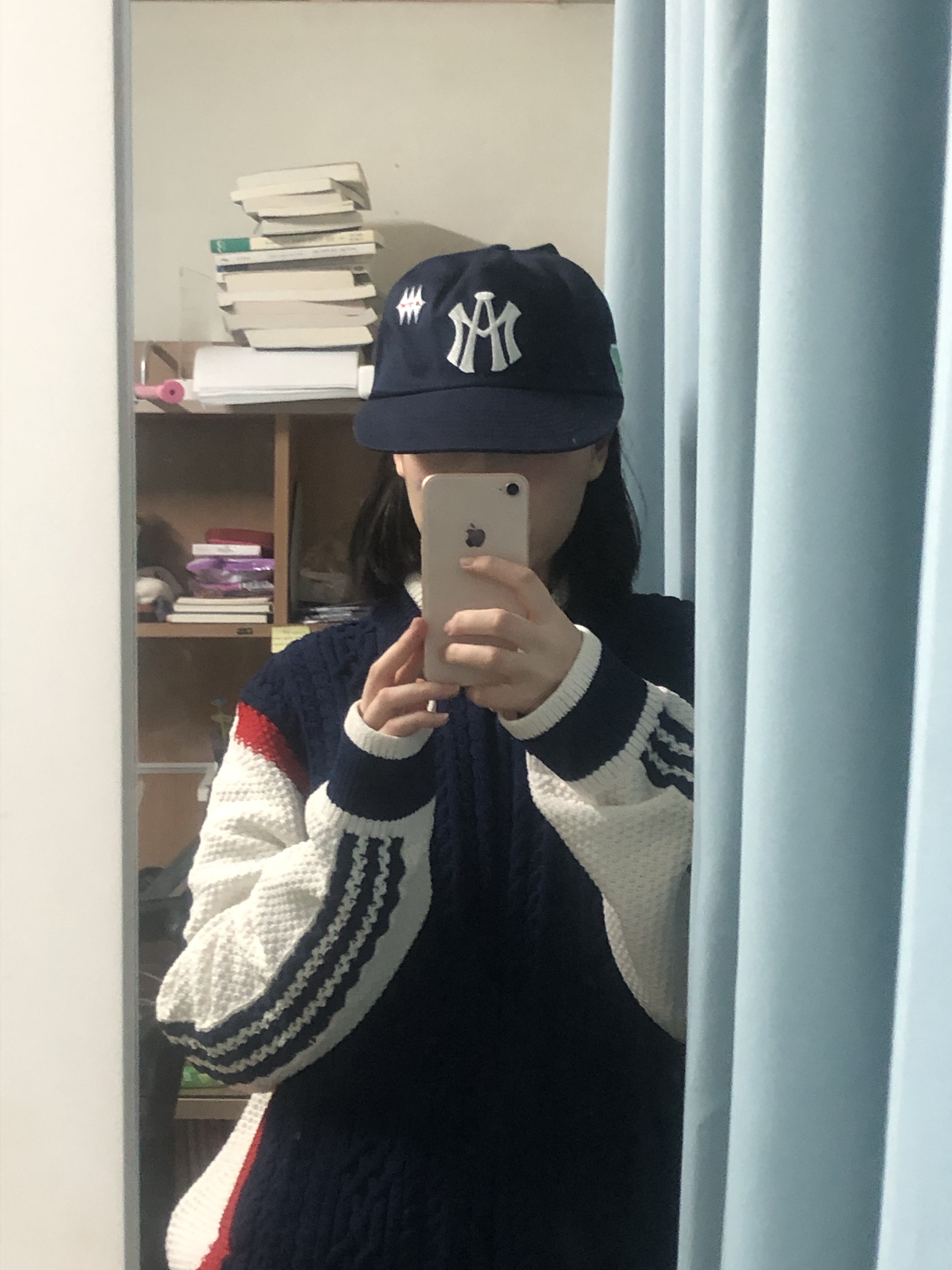 Adidas Retro Remix Cardigan Black Grey Strata - KR Sizing, Aftermath Atm Logo Ball Cap Navy 착용 스타일 - 2