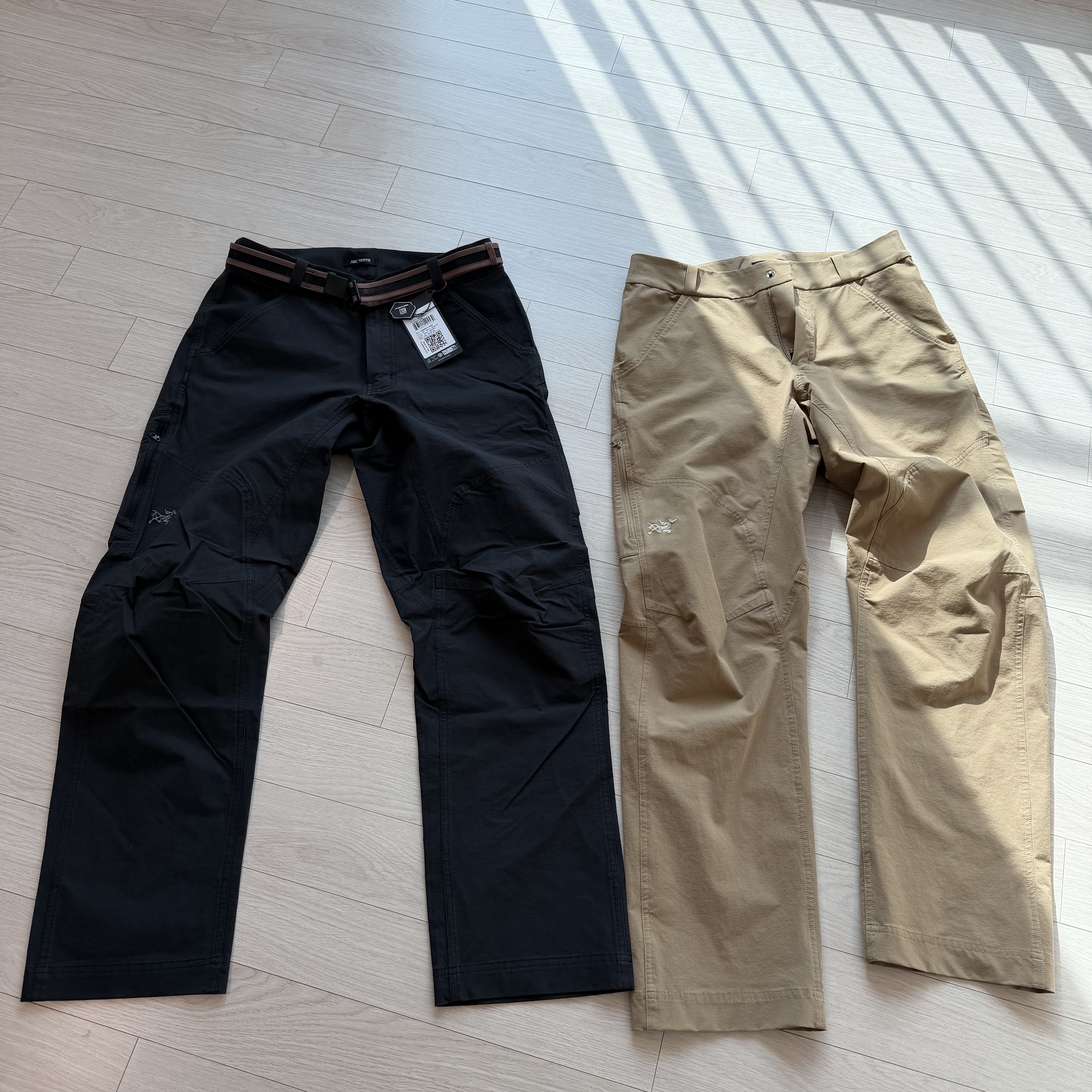 Arc'teryx Cronin Cotton Pants Black, Arc'teryx Cronin Cotton Pants Canvas 착용 스타일
