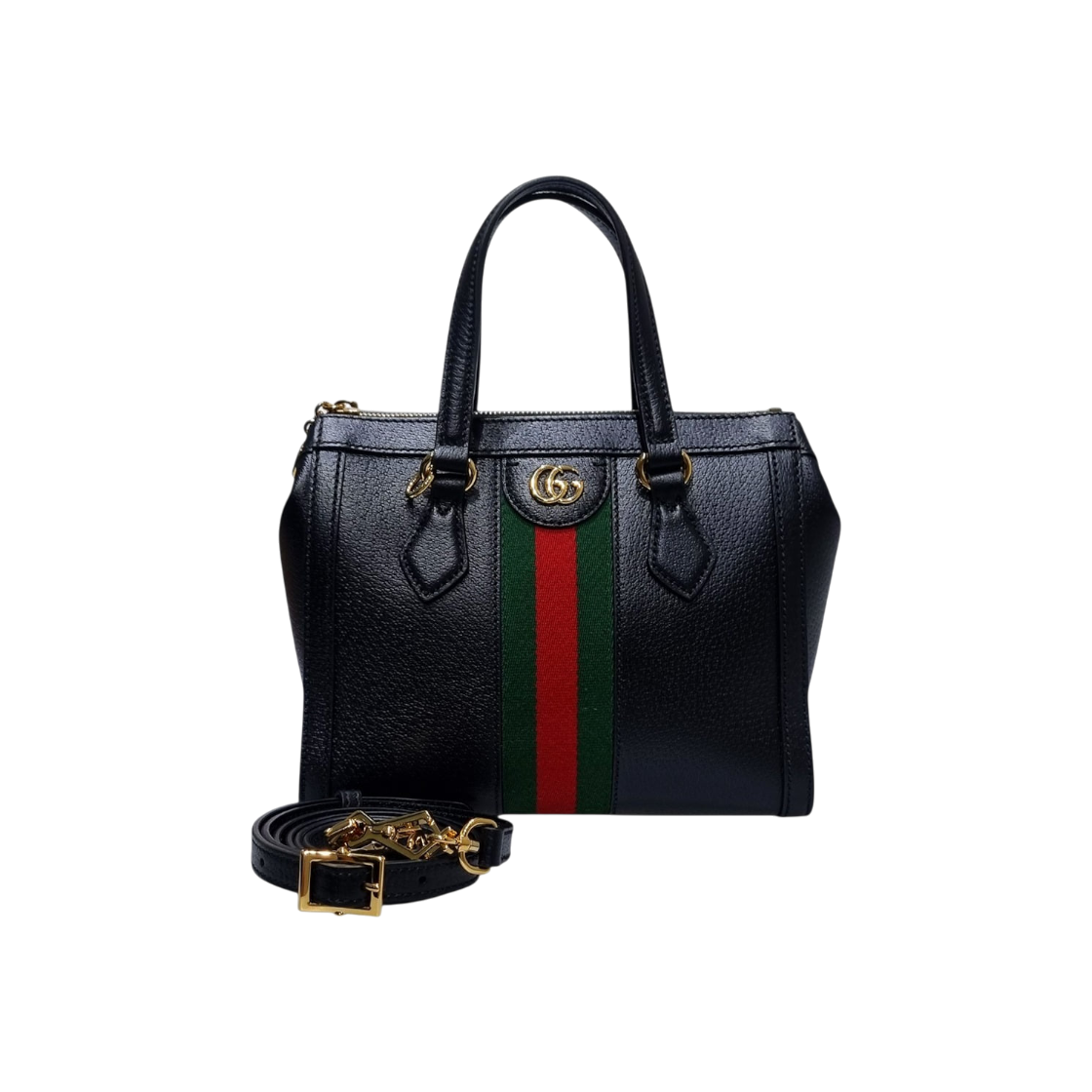 구찌 719882 블랙 GG로고 오피디아 탑핸들 토트백, 스트랩(Gucci 719882 Black GG Logo Ophidia Top Handle Tote Bag with Strap) - 1