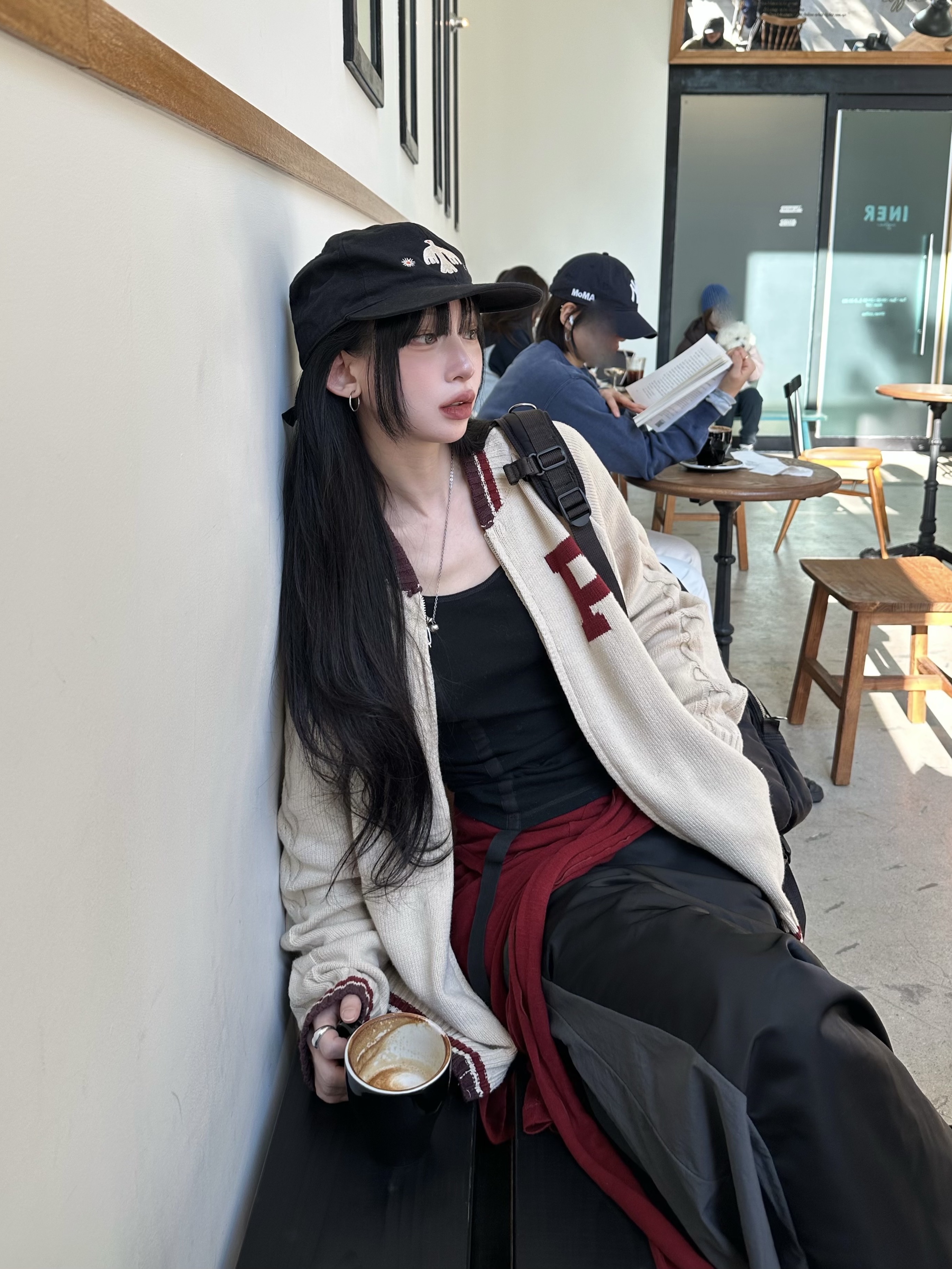Porter Classic Super Nylon Day Pack L Black 착용 스타일 - 3