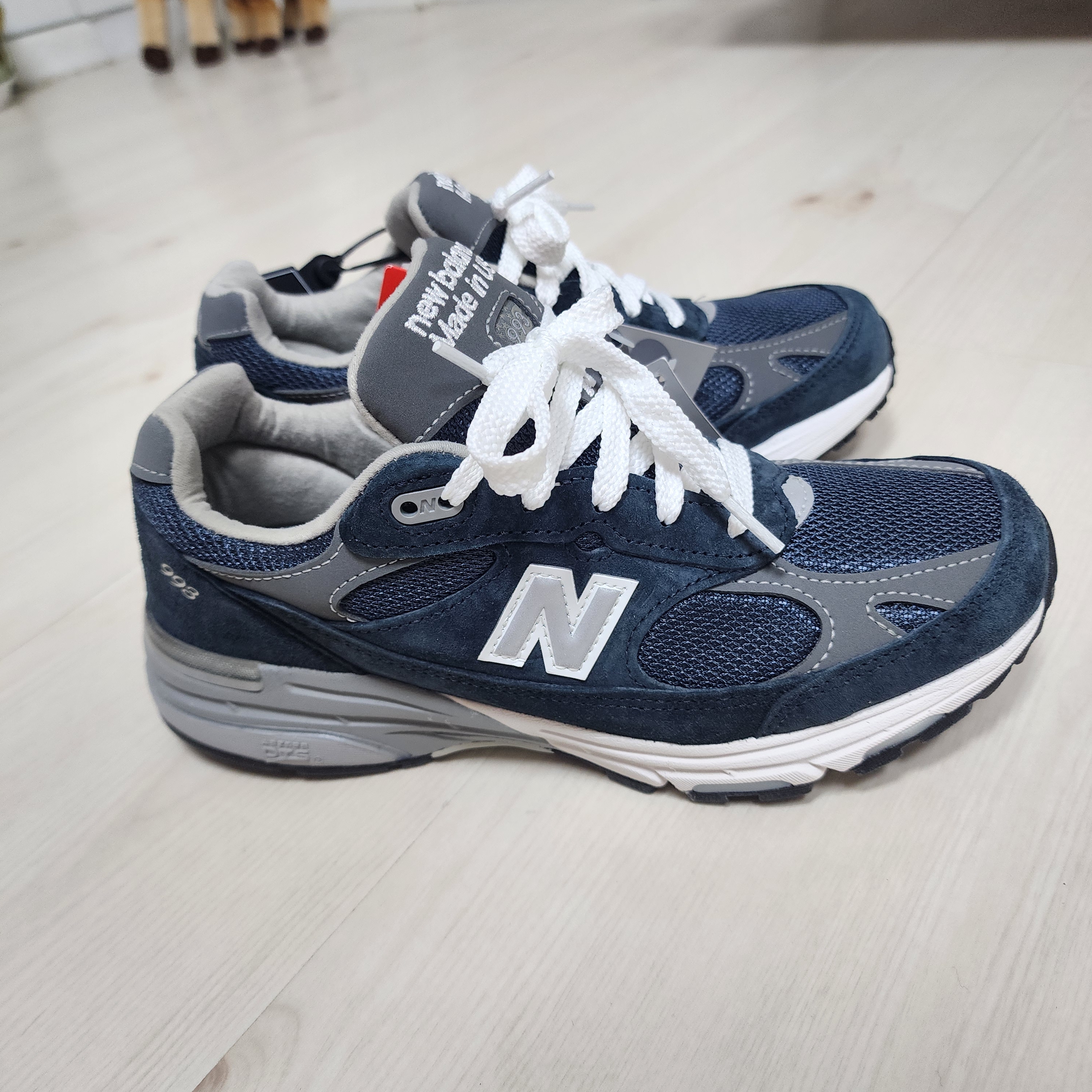 (W) New Balance 993 Made in USA Navy - B Standard 착용 스타일 - 3