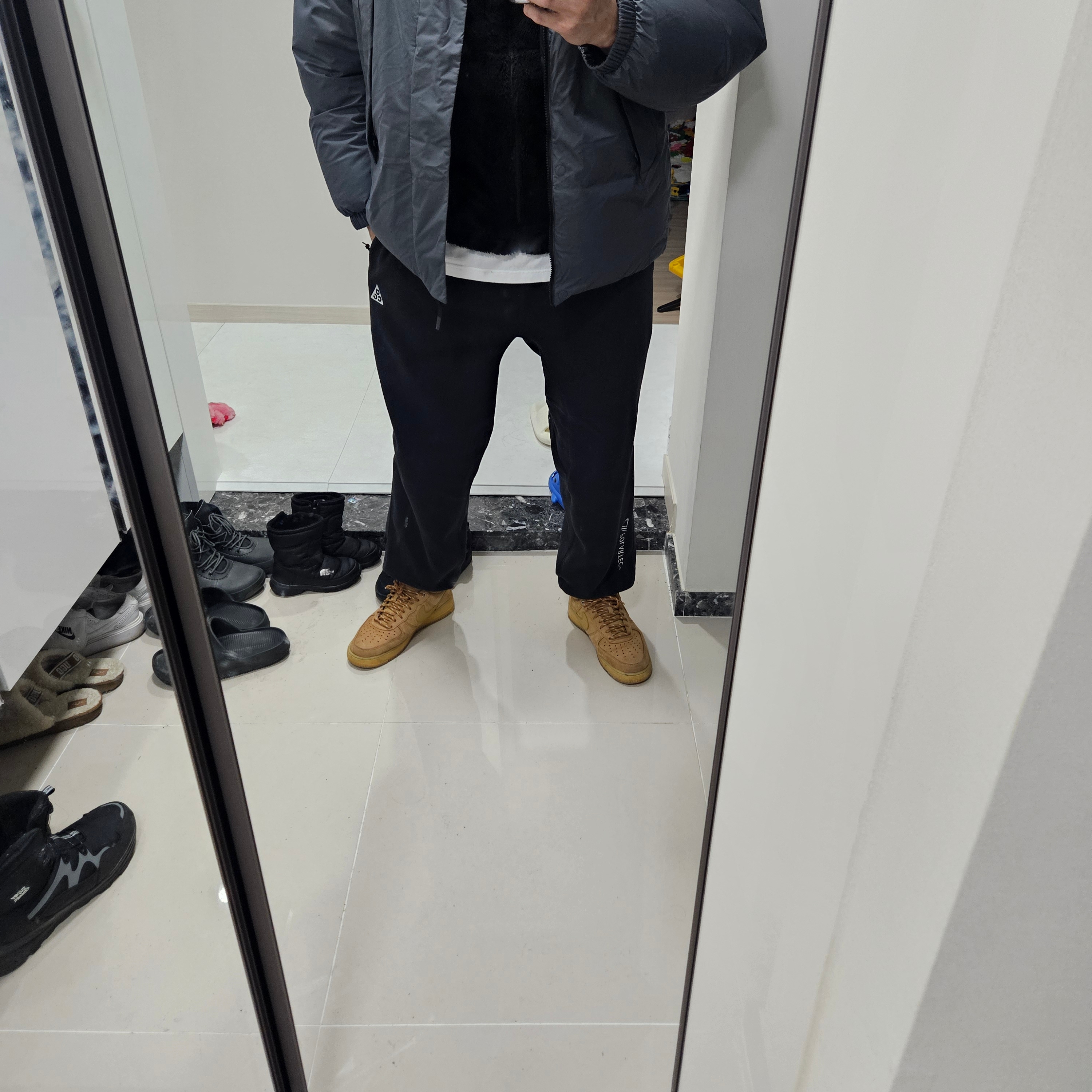Nike ACG Polartec Wolf Tree Pants Black Summit White - Asia, Nike Air Force 1 '07 WB Flax 착용 스타일