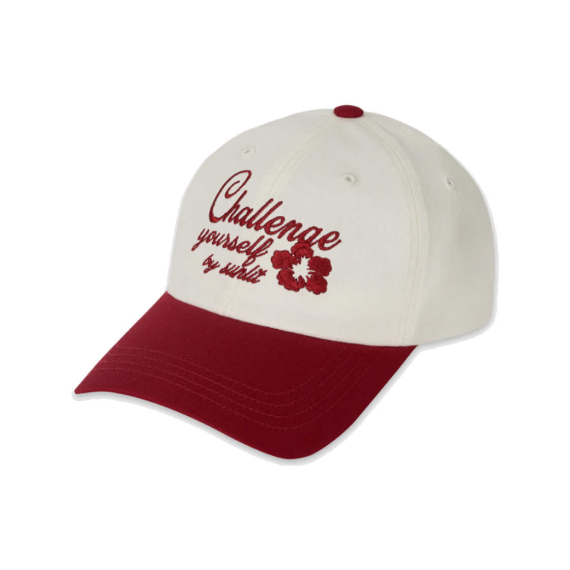 SSSCA2504 SUNLIT Challenge Logo Ball Cap White/Red
