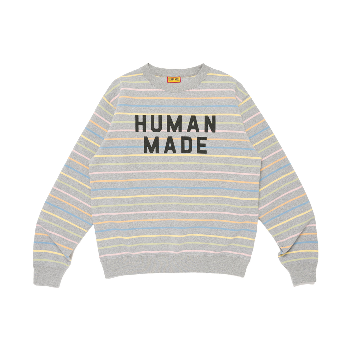 휴먼 메이드 멀티 스트라이프 스웨트셔츠 그레이