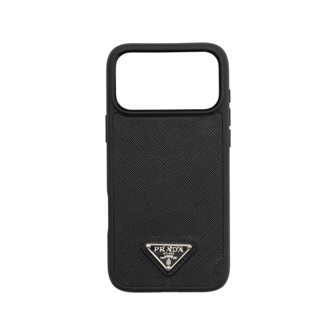 프라다 사피아노 레더 케이스 포 아이폰 17 프로 맥스 블랙(Prada Saffiano Leather Case For Iphone 17 Pro Max Black)
