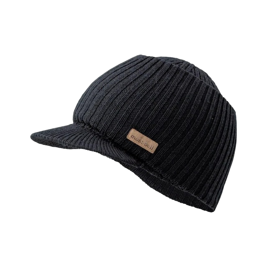 1118239 Montbell Merino Wool Knit 2-Way Cap Charcoal Black