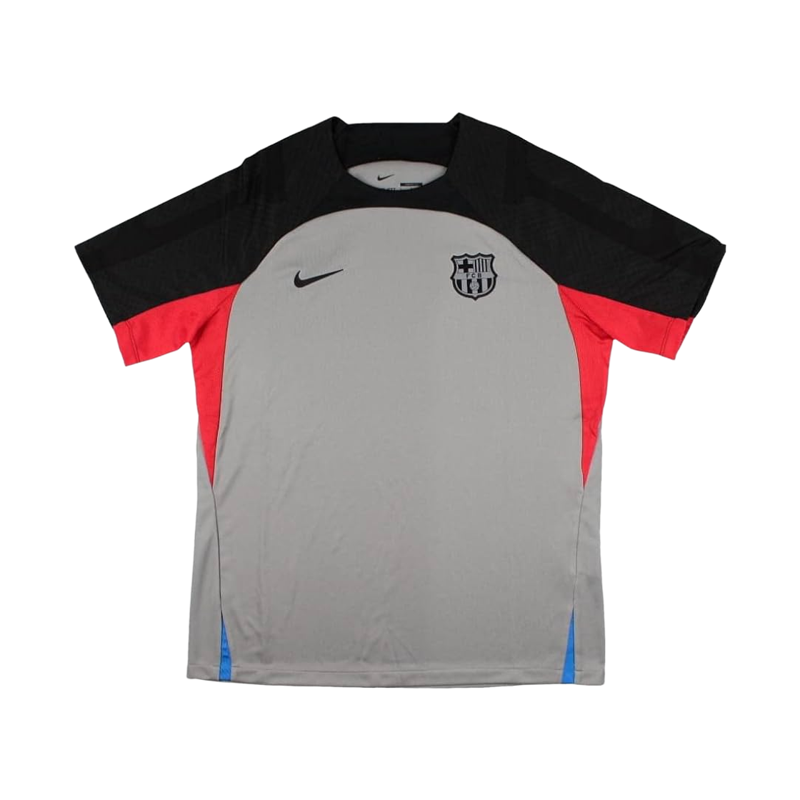 나이키 FC 바르셀로나 스트라이크 드라이핏 숏슬리브 풋볼 탑 스틸 그레이 블랙 (DN2802-003) (논 마킹 버전)(Nike FC Barcelona Strike Dri-Fit Short Sleeve Football Top Dark Steel Grey Black (DN2802-003) (Non Marking Ver.)) - 1