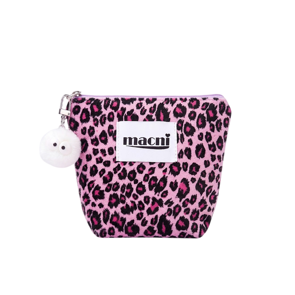 마크니 레오파드 스탠디 파우치 핑크(MACNI Leopard Standy Pouch Pink)