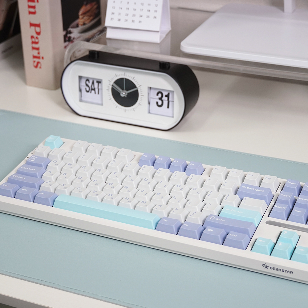 긱스타 GKG87AQ 유무선 기계식 키보드 텐키리스 가스켓 리니어 게이밍 사무용 아쿠아축(Geekstar GKG87AQ Wireless Gasket TKL Keyboard Aqua Linear Switch) - 6