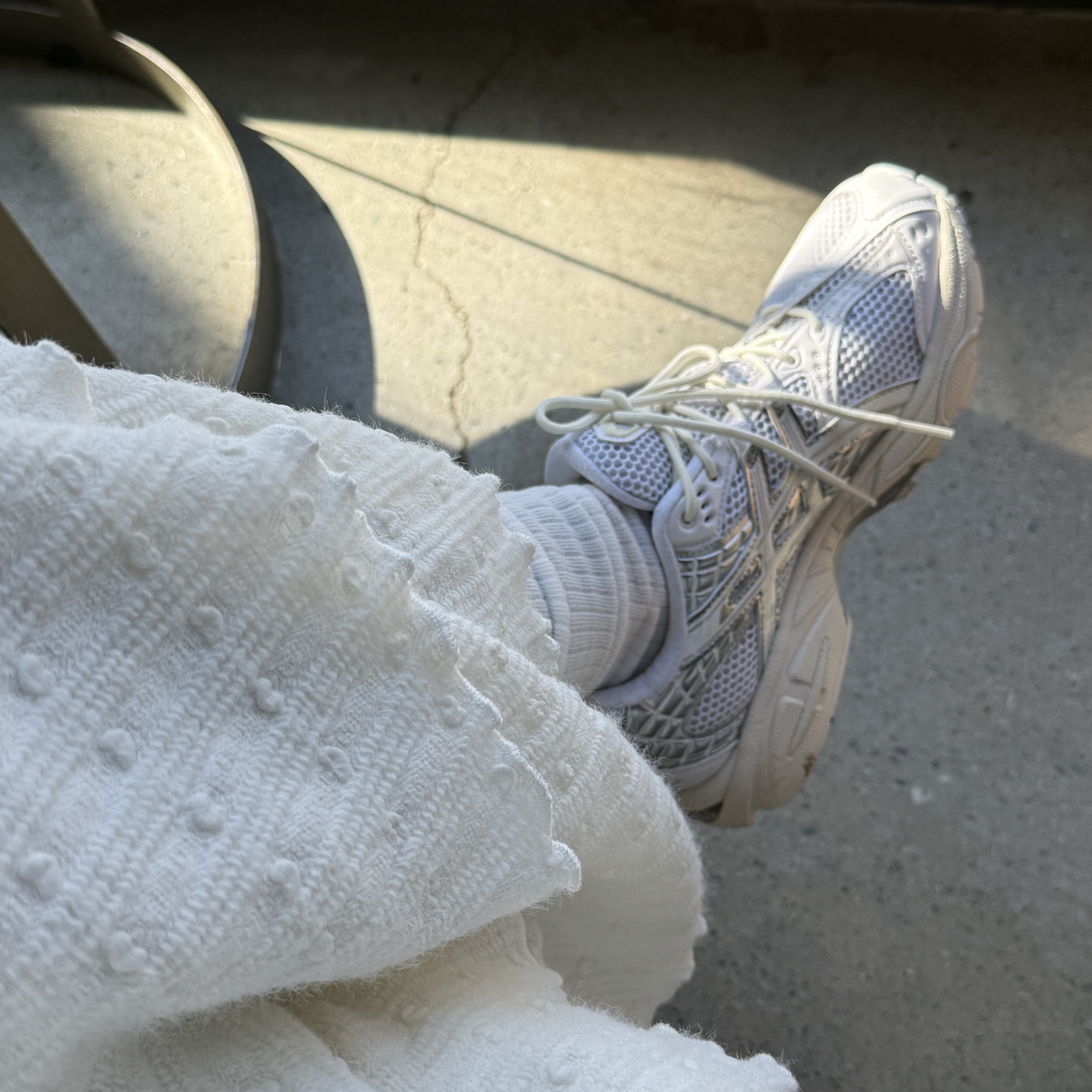Asics Gel-Nimbus 10.1 White Pure Silver 착용 스타일