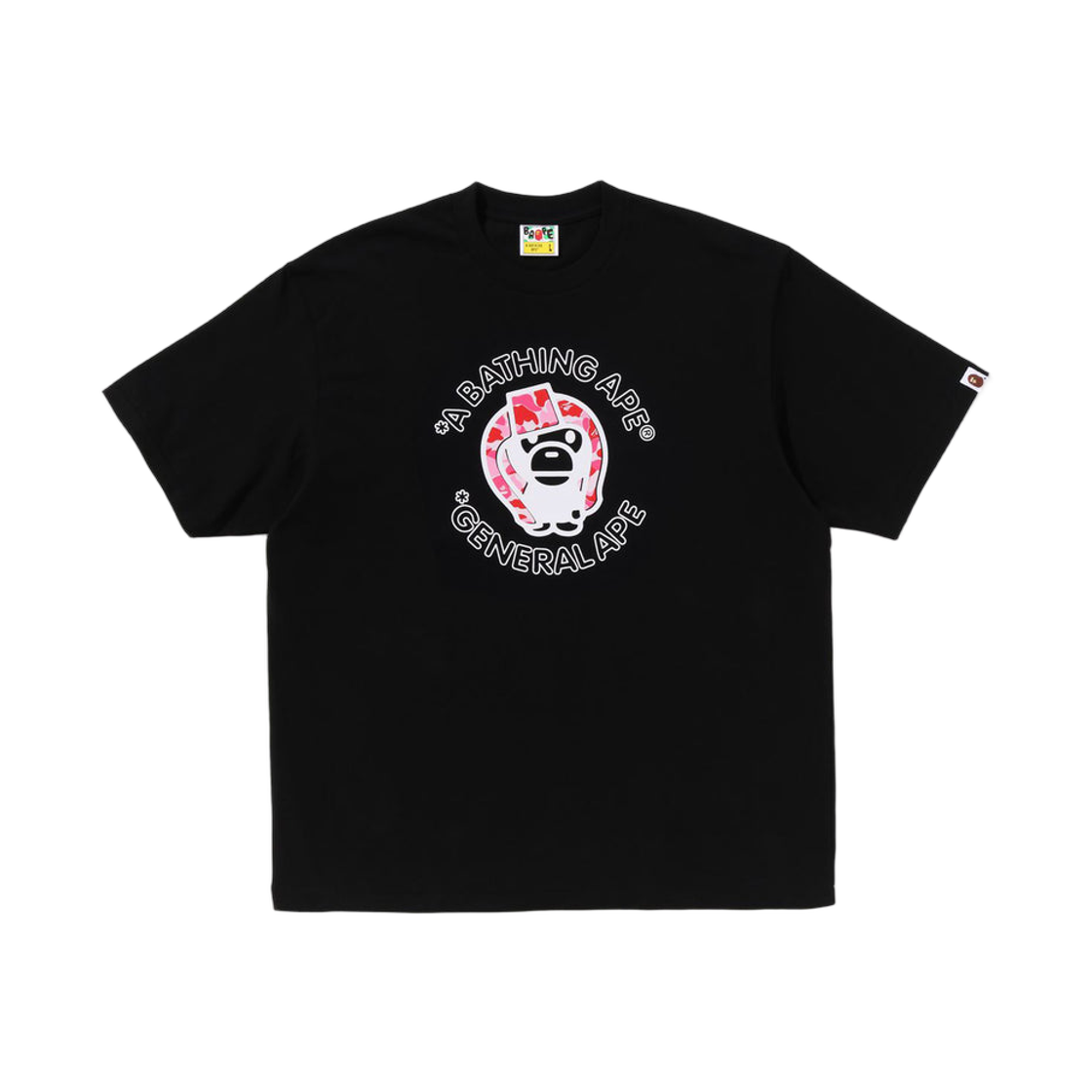 베이프 ABC 카모 베이비 마일로 릴렉스드 핏 티셔츠 블랙(BAPE ABC Camo Baby Milo Relaxed Fit T-Shirt Black) - 1