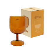 Haulshome Bonnel Glass Goblet Amber Brown
