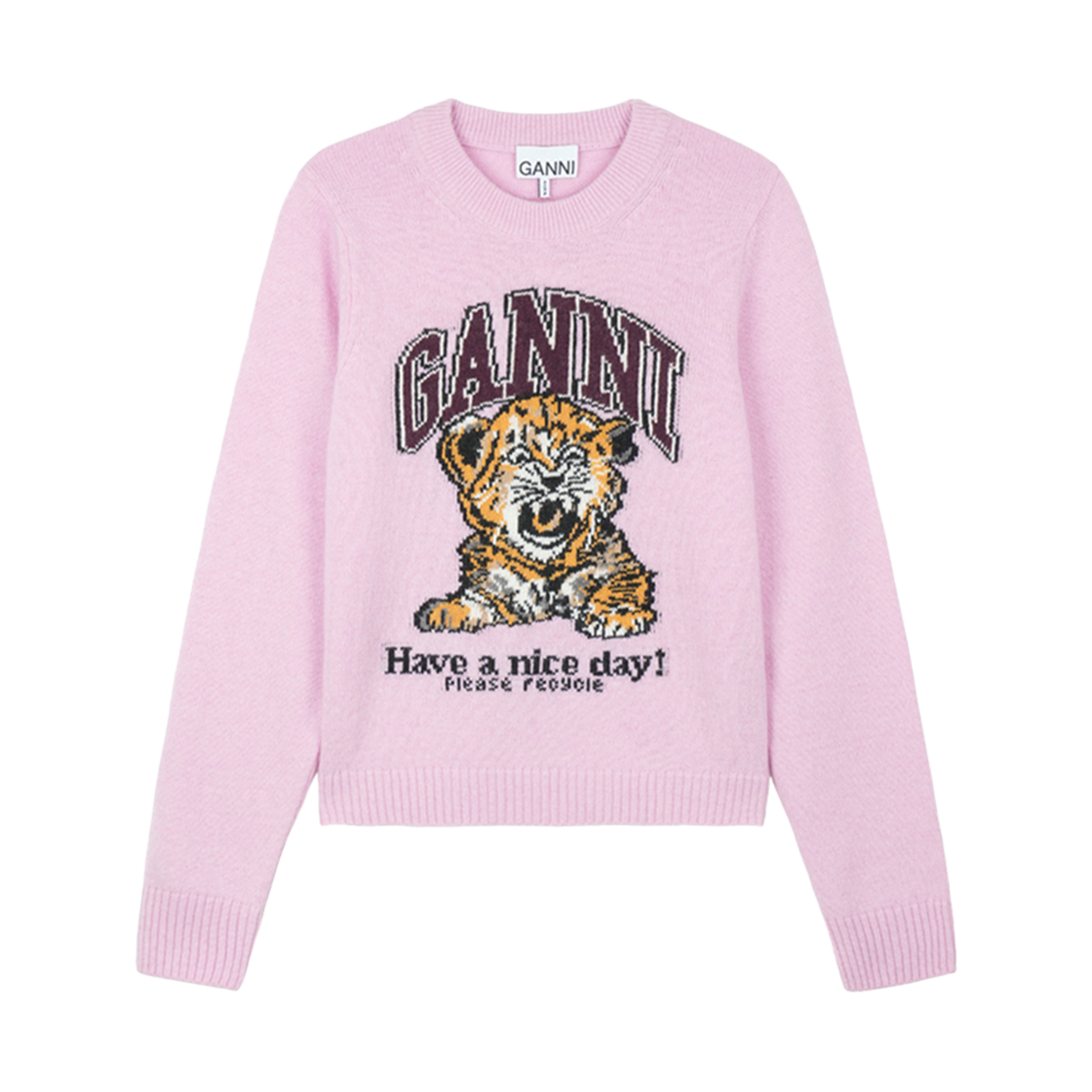 A1070047-868 [20% 쿠폰] (W) Ganni Graphic Wool Jumper Chalk Pink